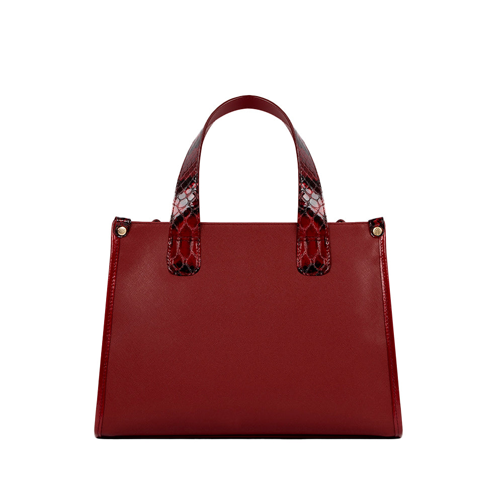 Mala de Mão Mulher Pele Bordeaux