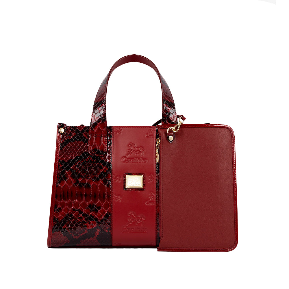 Mala de Mão Mulher Pele Bordeaux