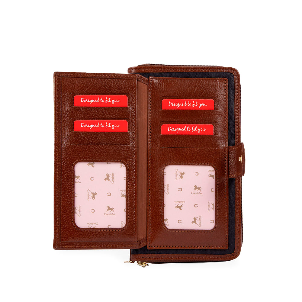 Carteira Mulher Pele Camel