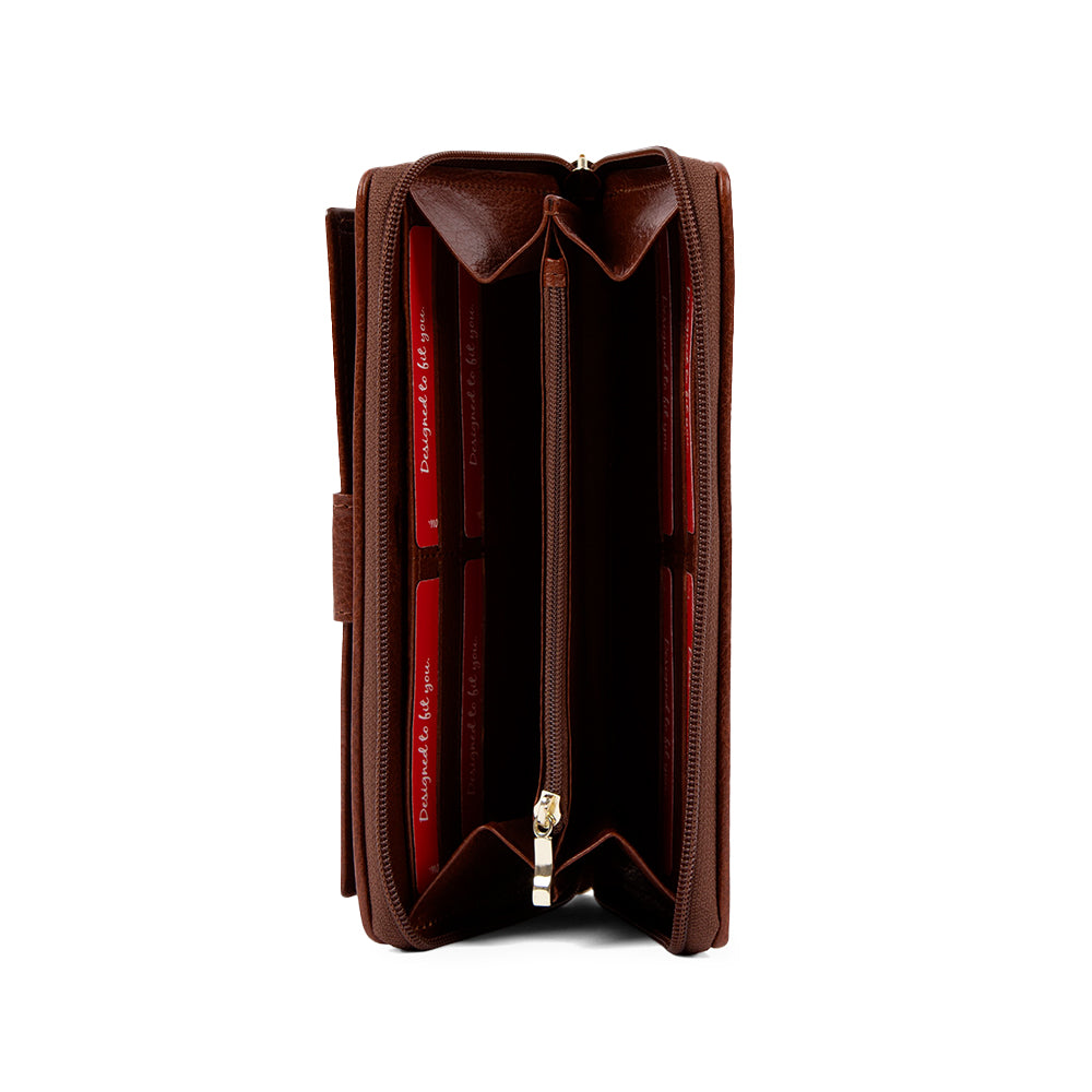 Carteira Mulher Pele Camel