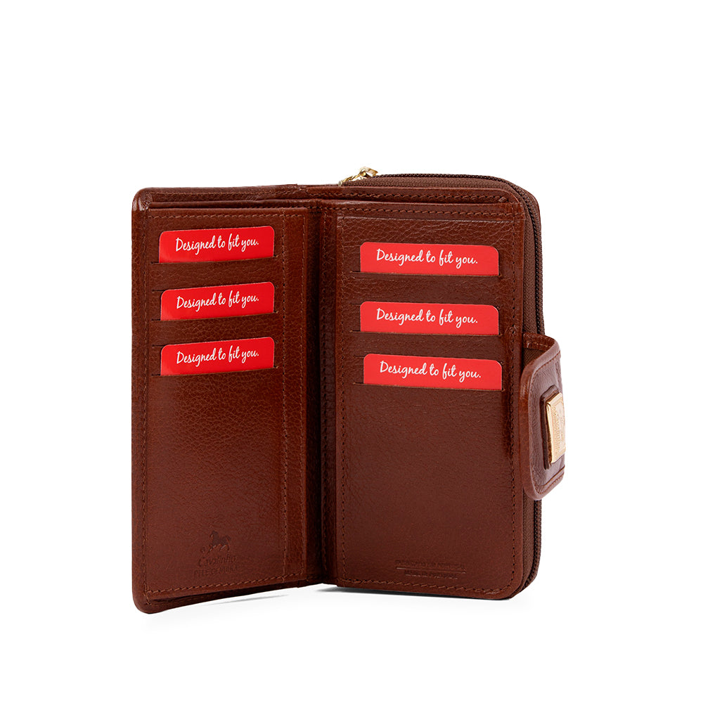 Carteira Mulher Pele Camel