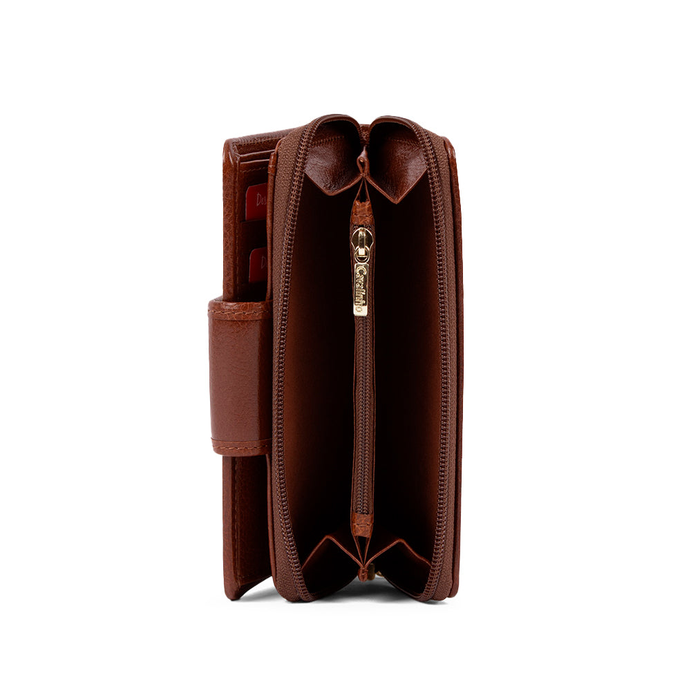 Carteira Mulher Pele Camel