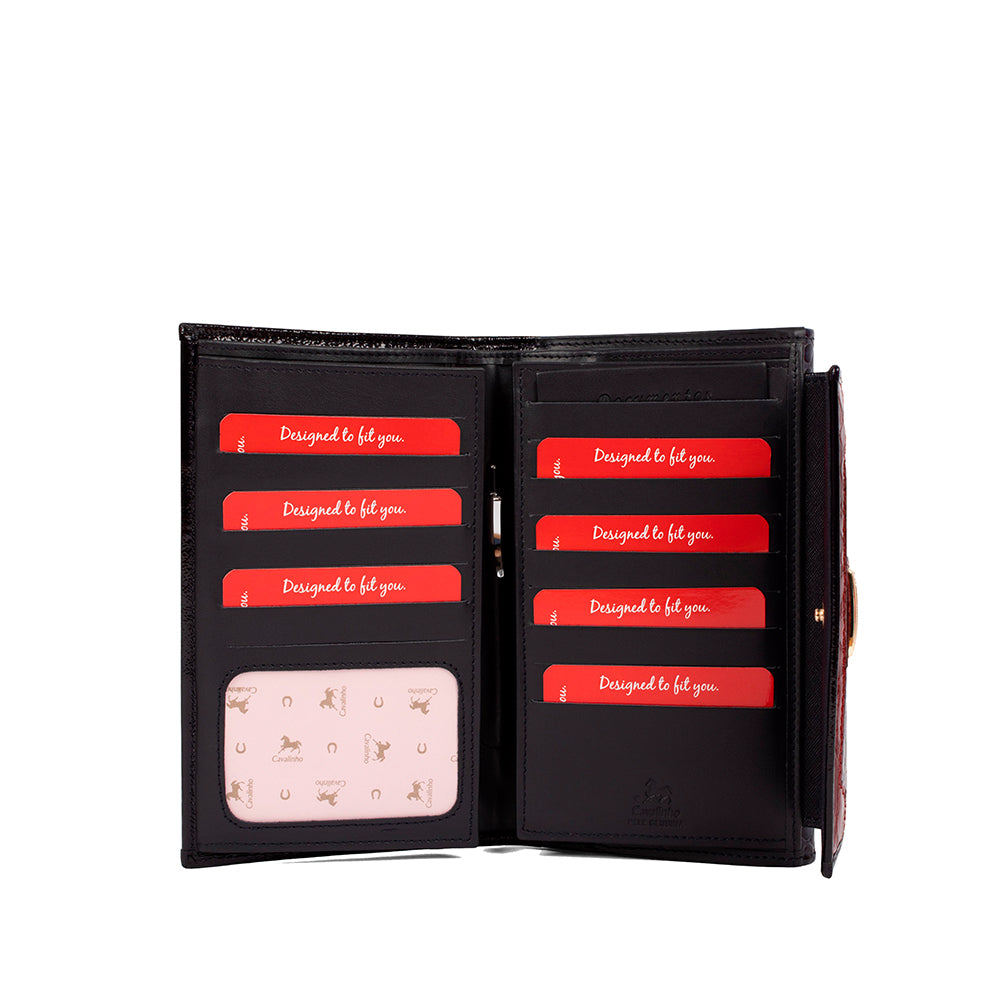 Carteira Mulher Pele Azul E Vermelho