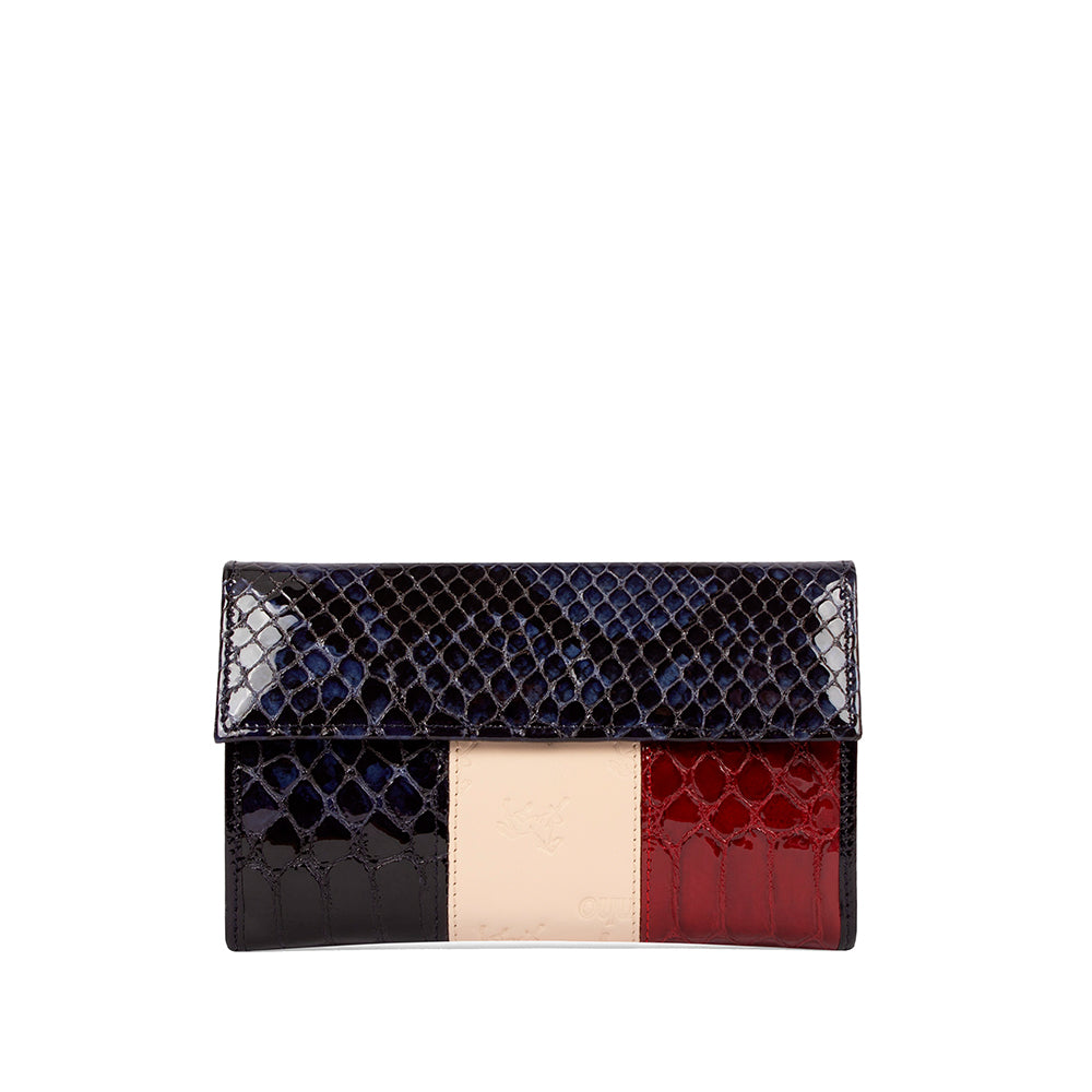 Carteira Mulher Pele Azul E Vermelho