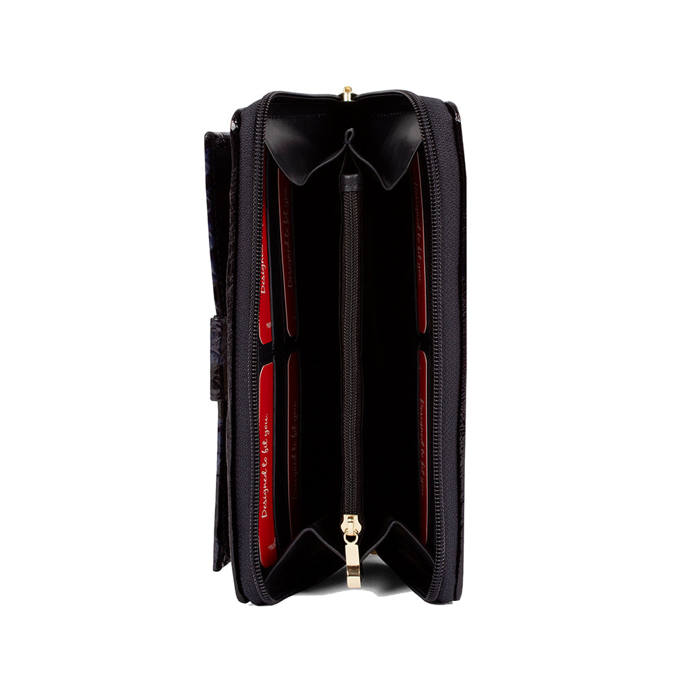 Carteira Mulher Pele Azul E Vermelho