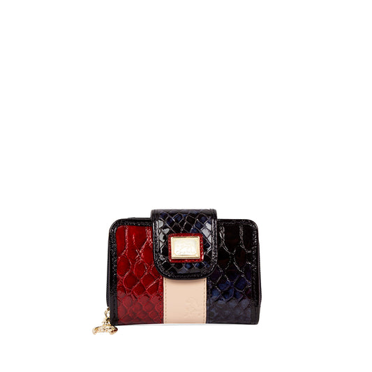 Carteira Mulher Pele Azul E Vermelho