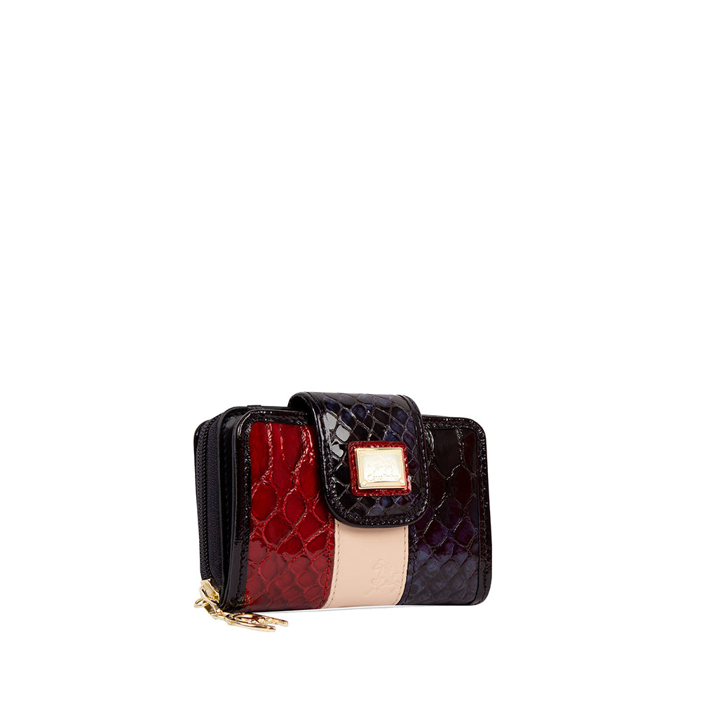 Carteira Mulher Pele Azul E Vermelho