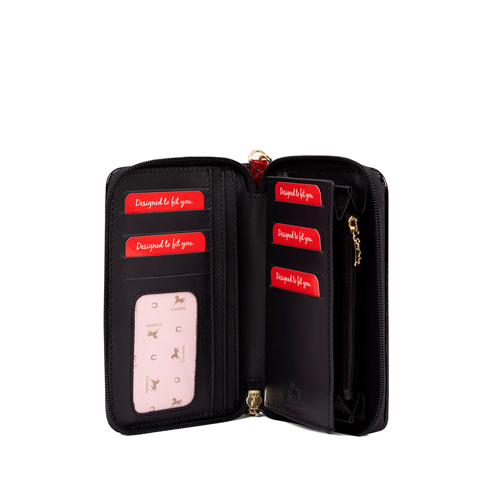 Carteira Mulher Pele Azul E Vermelho