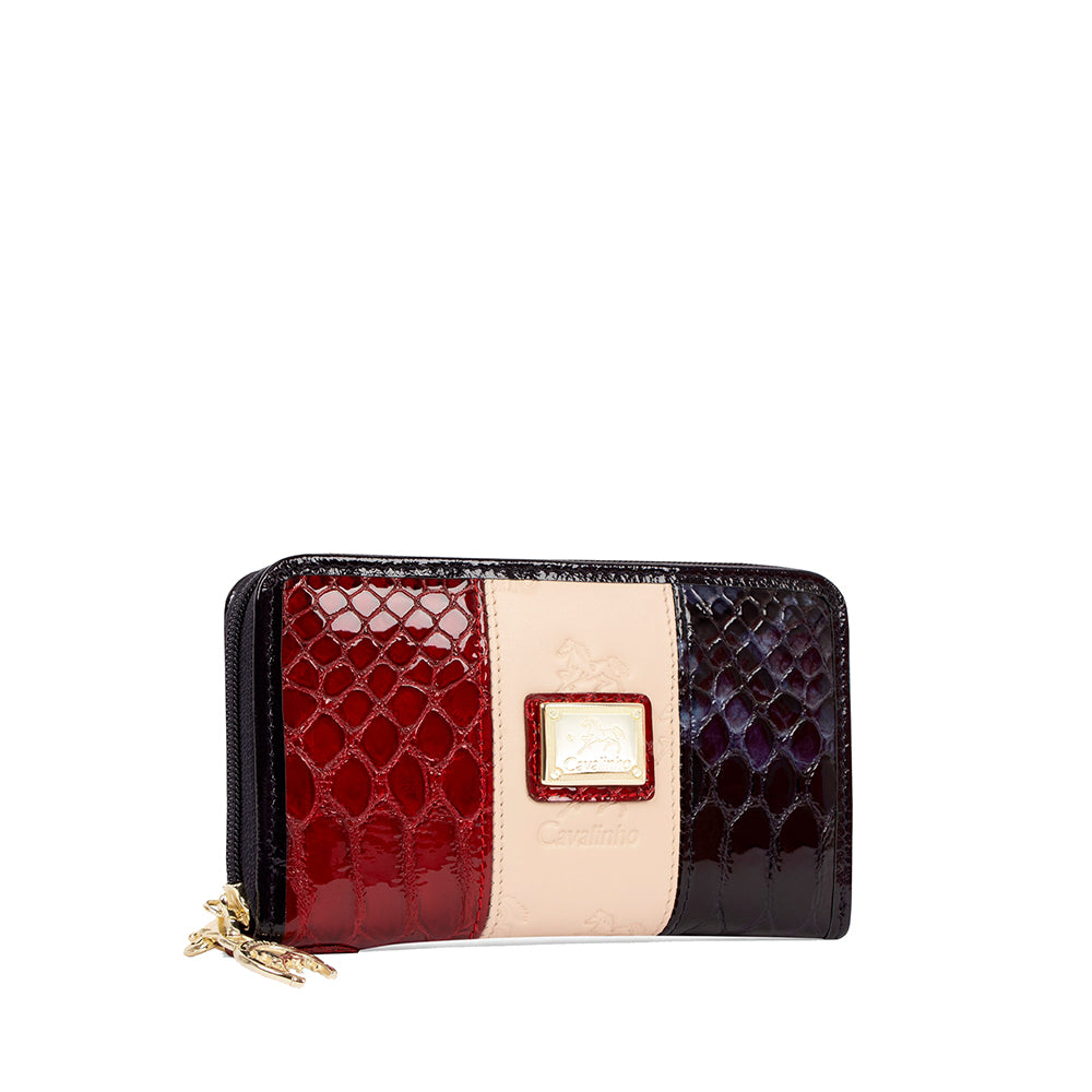 Carteira Mulher Pele Azul E Vermelho