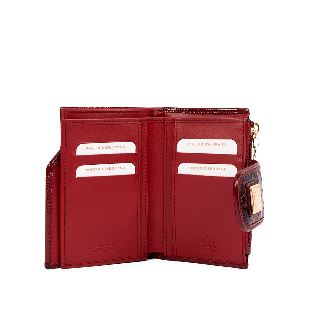 Carteira Mulher Pele  Bordeaux