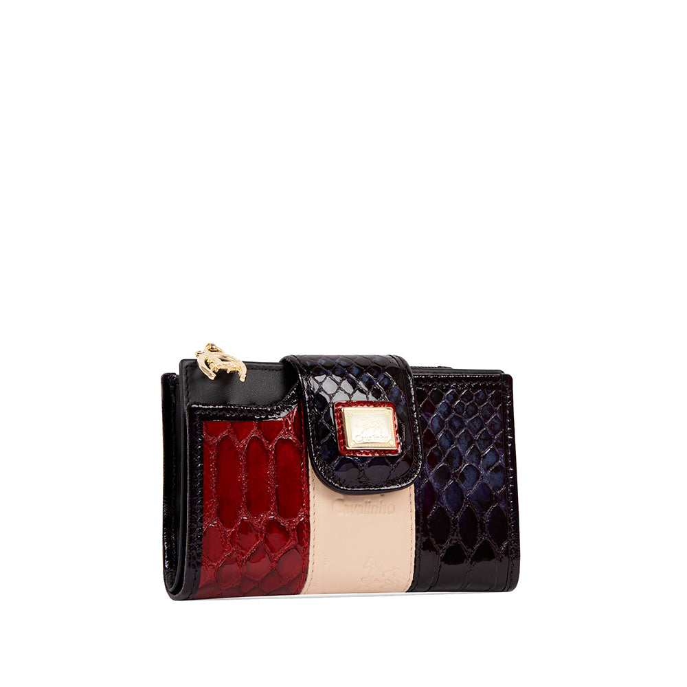 Carteira Mulher Pele Azul E Vermelho