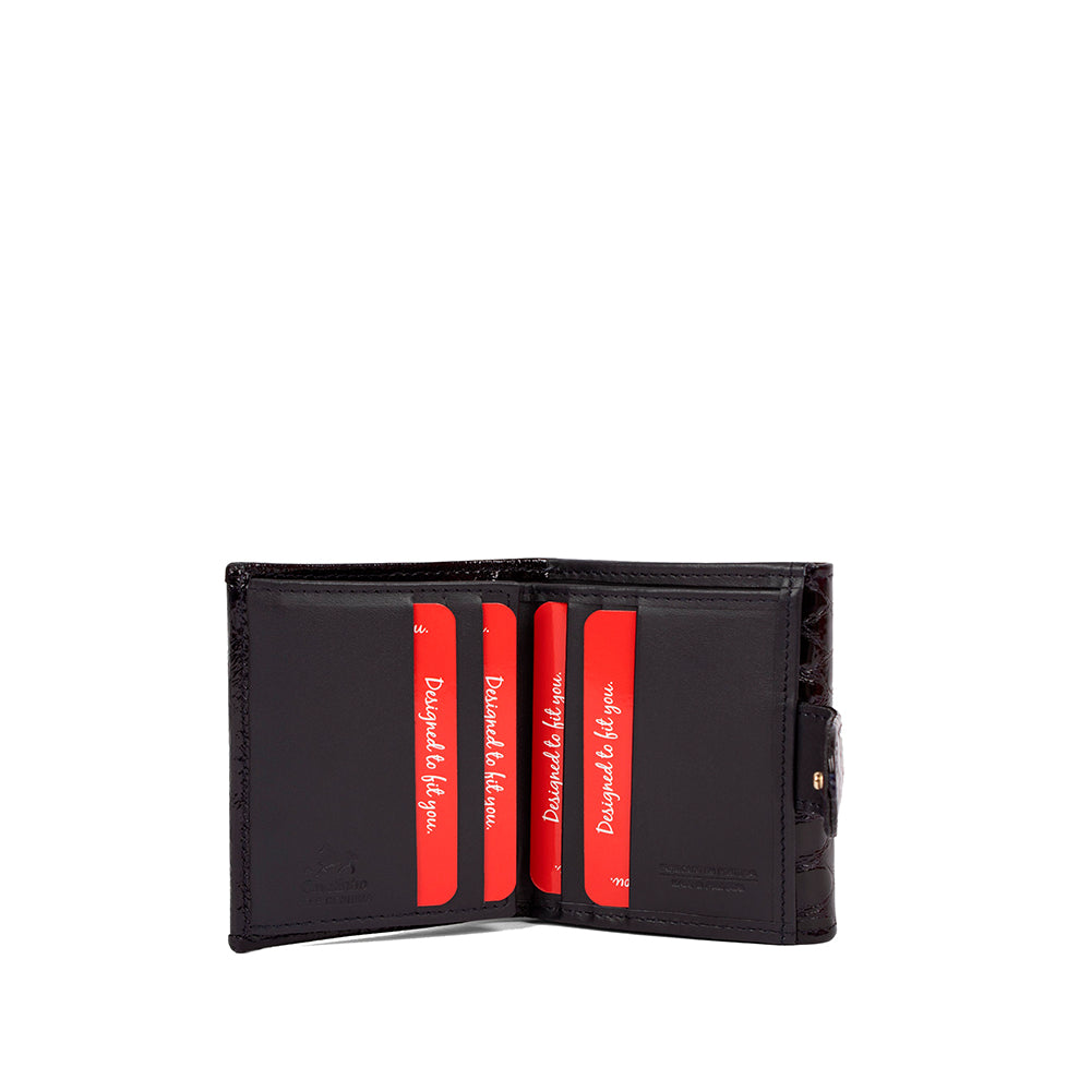 Carteira Mulher Pele Azul E Vermelho